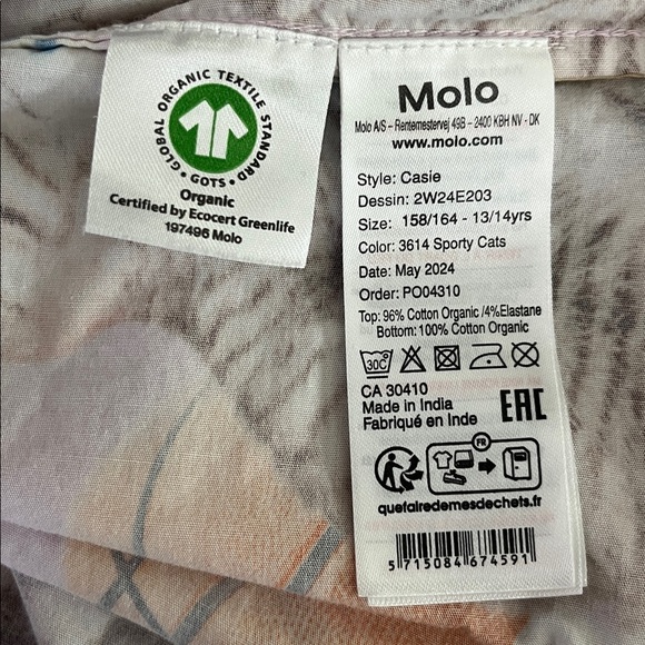 MOLO Casie Long Sleeve Pink Dress Sporty Cat | Pink | 13-14 yrs (158-164cm) - Picture 9 of 9